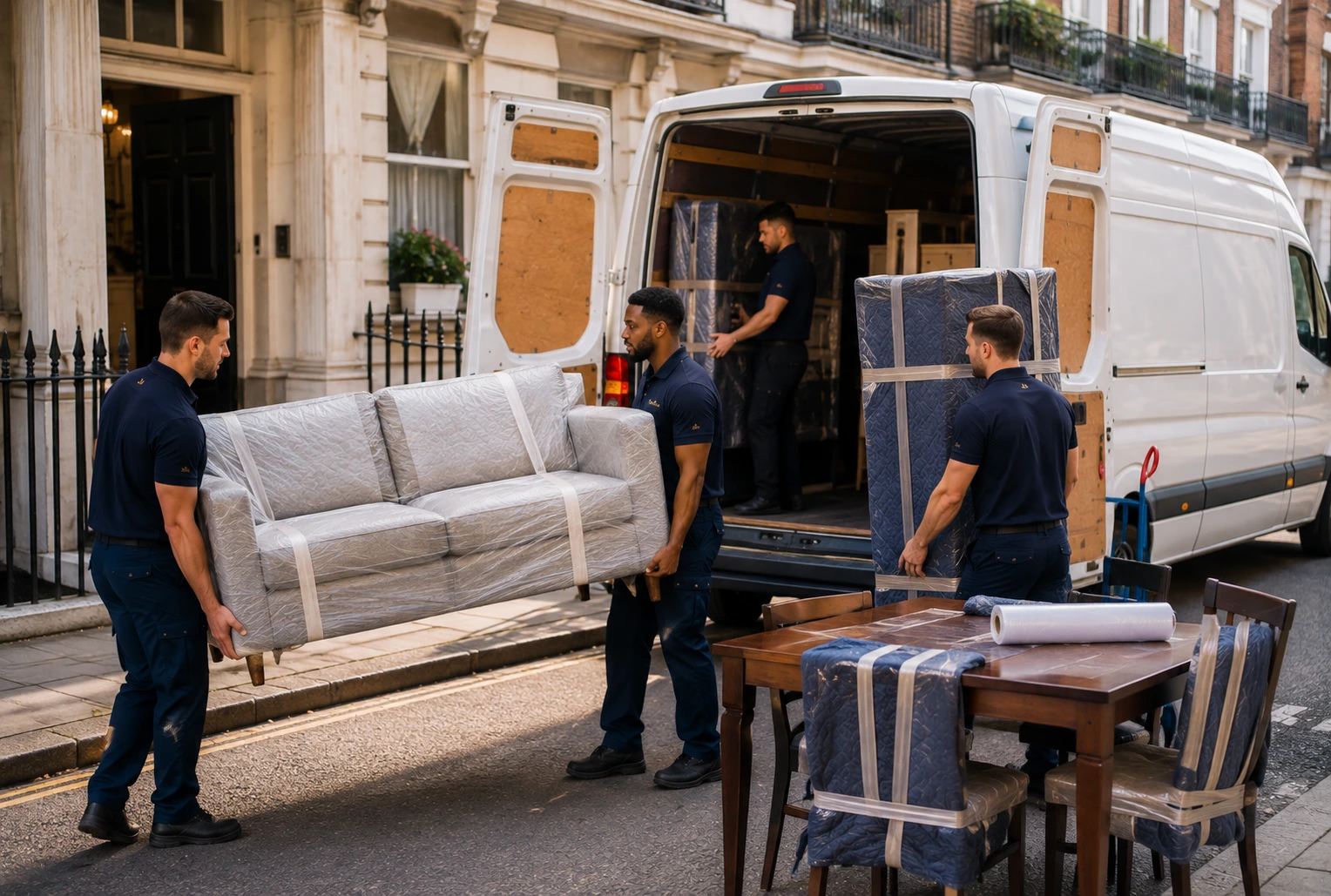 city movers loading furniture van
